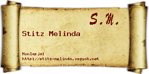 Stitz Melinda névjegykártya